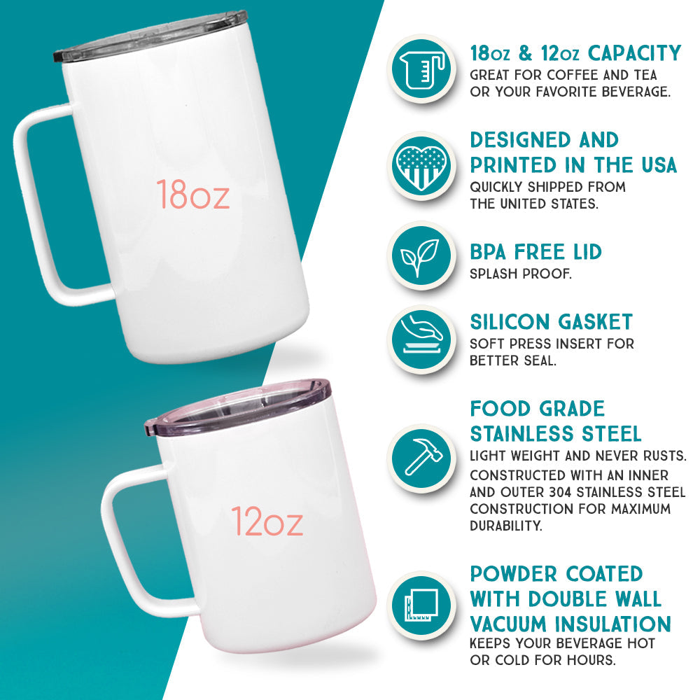 Bookish Dragon Insulated Travel Mug