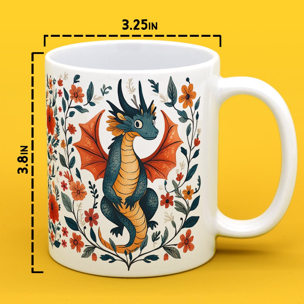 Floral Dragon Mug