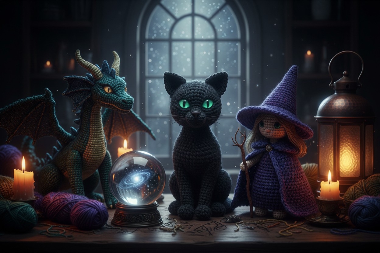 Magical Moody Crochet Hero Background